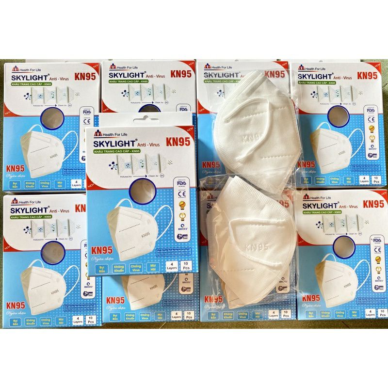 Khẩu trang kháng khuẩn Skylight KN95- Hộp 10 cái