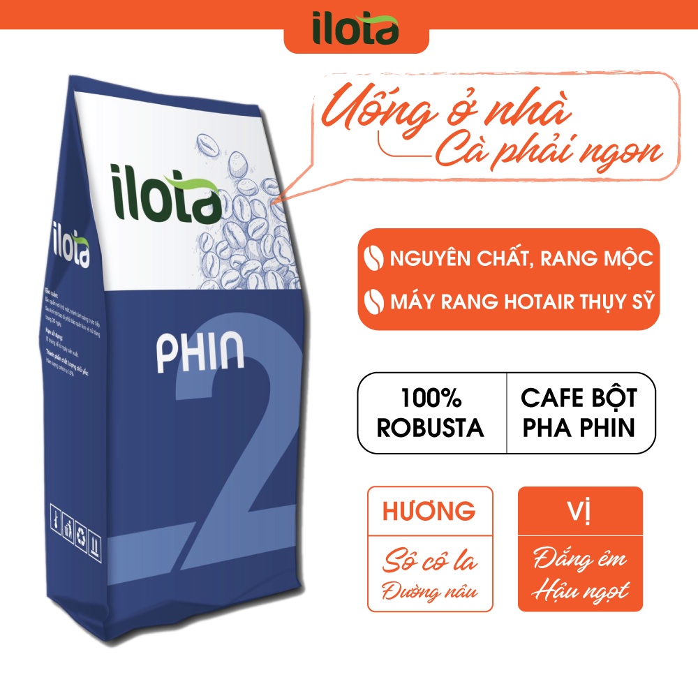 (COMBO 2 gói) cà phê Robusta 250gr và Arabica 250gr Cafe rang xay nguyên chất pha Phin ILOTA Coffee | BigBuy360 - bigbuy360.vn