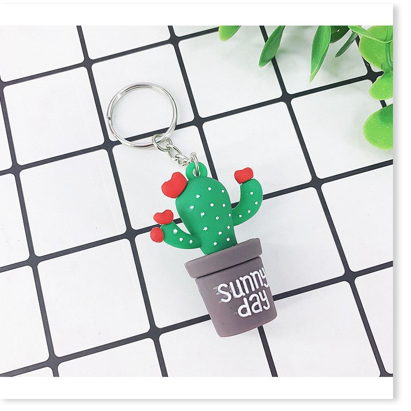 Móc khóa  ⛔GIÁ SỈ⛔  Móc khóa hình xương rồng cactus, thiết kế dễ thương, thích hợp cho bạn hoặc làm quà kỉ niệm 7902