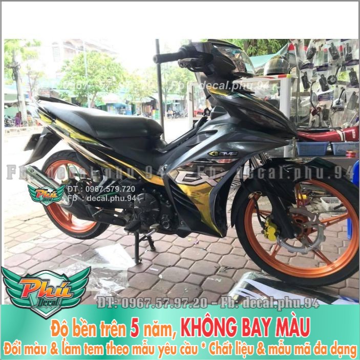 Tem rời Exciter 135 Xám vàng Crom (H) -1