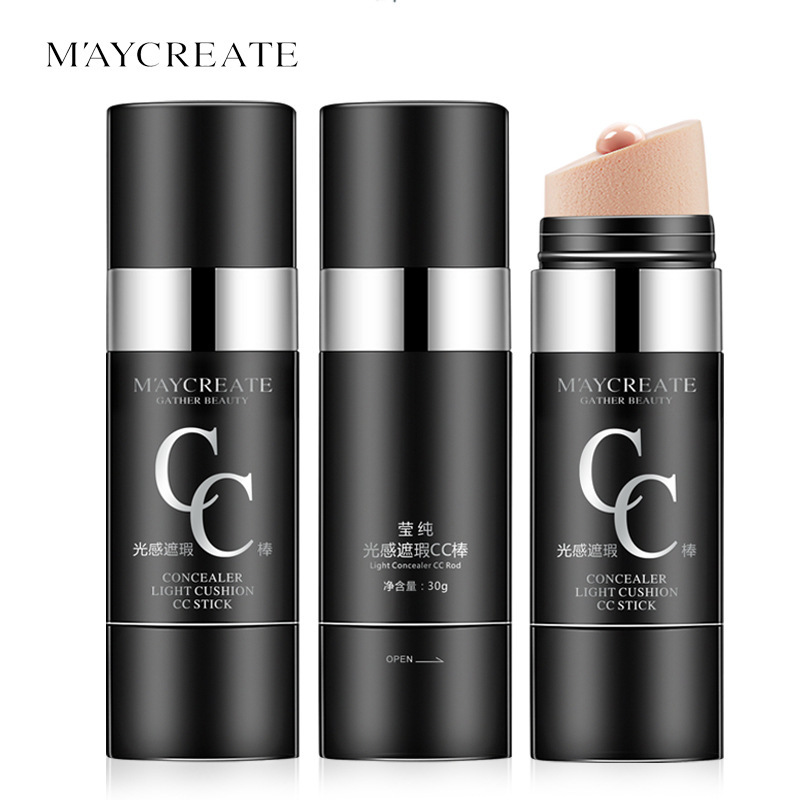 Kem nền kiêm che khuyết điểm CC CREAM làm sáng da dưỡng ẩm dạng bông mút tự động nội địa Trung | BigBuy360 - bigbuy360.vn