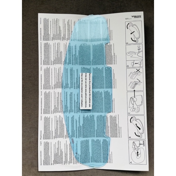 Miếng pinlock Chống Bám Hơi cho nón bảo hiểm fullface Arai RX7X, RX7V