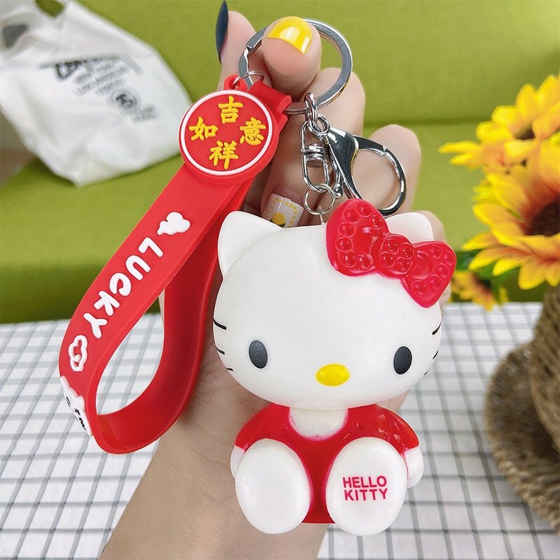 Móc Khoá Hoạt Hình Kèm Chuông Kittyy Cực Cute