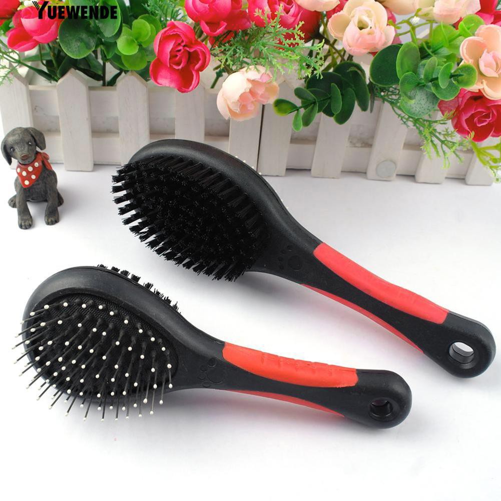 1 lược chải lông thân nhựa răng thép hai mặt cho thú cưng