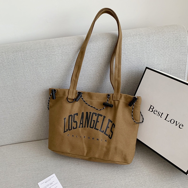 Túi Xách Canvas Cỡ Lớn Thời Trang Xu Hướng Cho Nữ Sinh