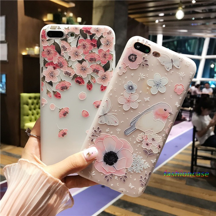 Ốp điện thoại mềm in hoa 3D mỏng cho iPhone 6 6S 7 8 11 X XS 6Plus 6SPlus 7Plus 8Plus SE 2020