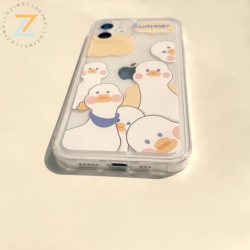 Zymello tương thích cho ốp IPhone 14 Pro Max 13 Pro Max 12 Pro Max 11 Pro Max 6 Plus 7 Plus 8 Plus X XS Max XR Ốp lưng silicon dẻo hình con vịt dễ thương S