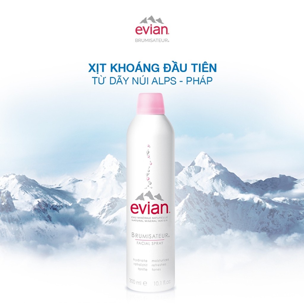 xịt khoáng cấp ẩm và làm dịu da evian® Facial Spray 300ml