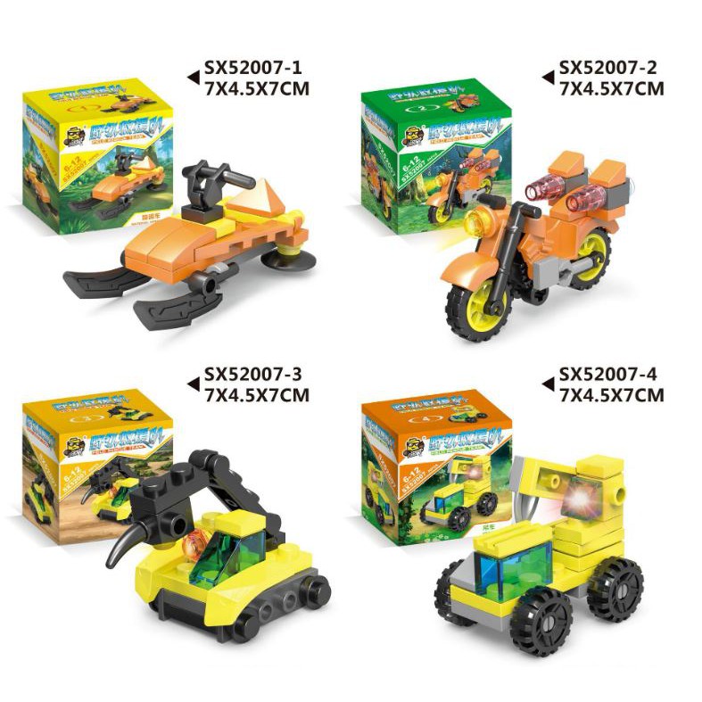 Xếp hình lego xe ô tô, máy bay, xe tăng, tàu không gian chiến đấu