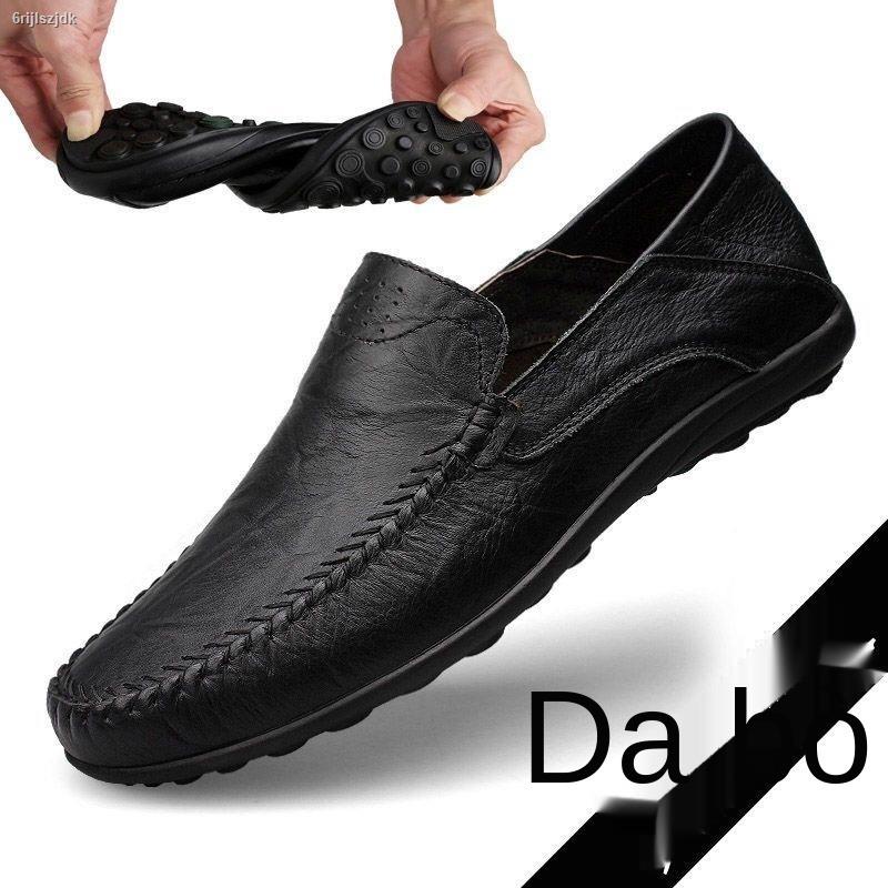【2021】Giày Peas nam mềm đế xu hướng mùa hè thoáng khí lười rỗng công sở một chân của doanh nhân Anh