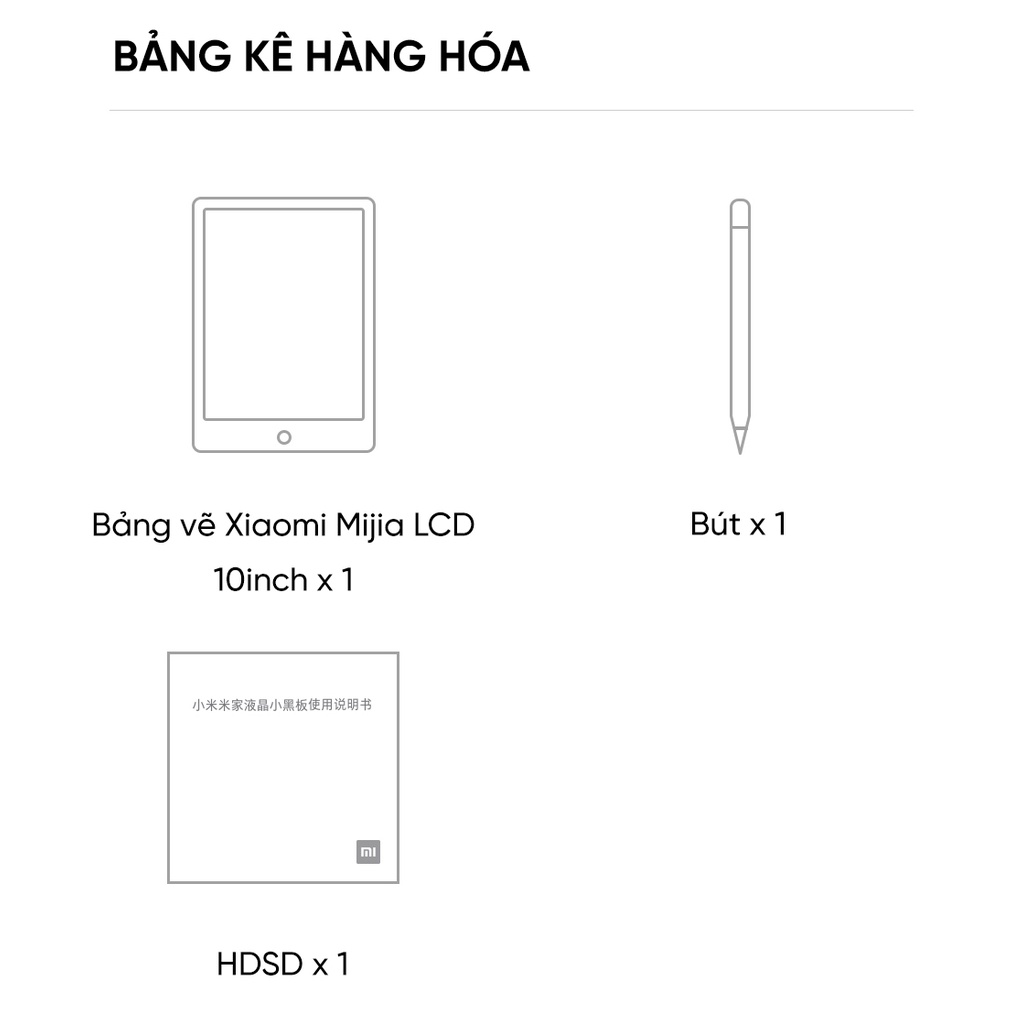 Bảng điện tử LCD 10 inch & 13.5 inch Xiaomi Mijia
