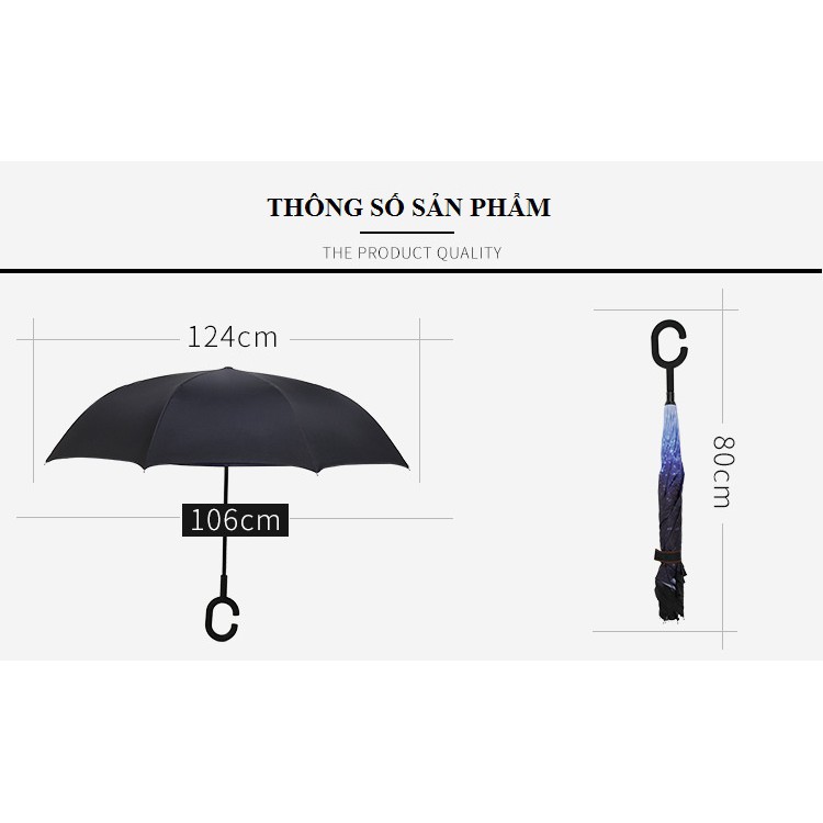 Dù ngược [XẢ KHO] thiết kế thông minh tiện lợi chắc chắn