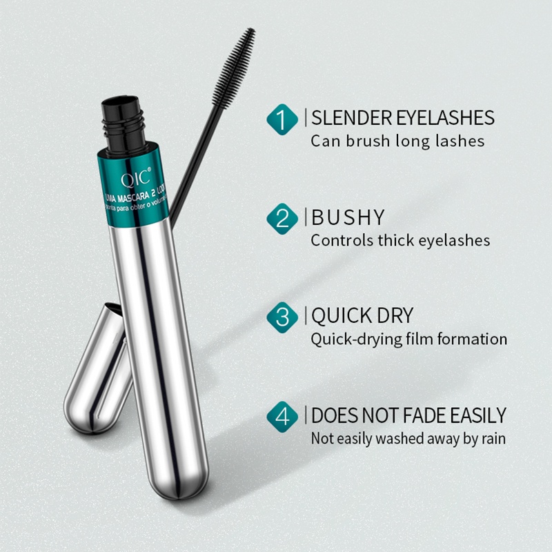 [Hàng mới về] Mascara sợi tơ 4D hai đầu mềm mại chống thấm nước không nhòe chuốt dài cong mi tự nhiên