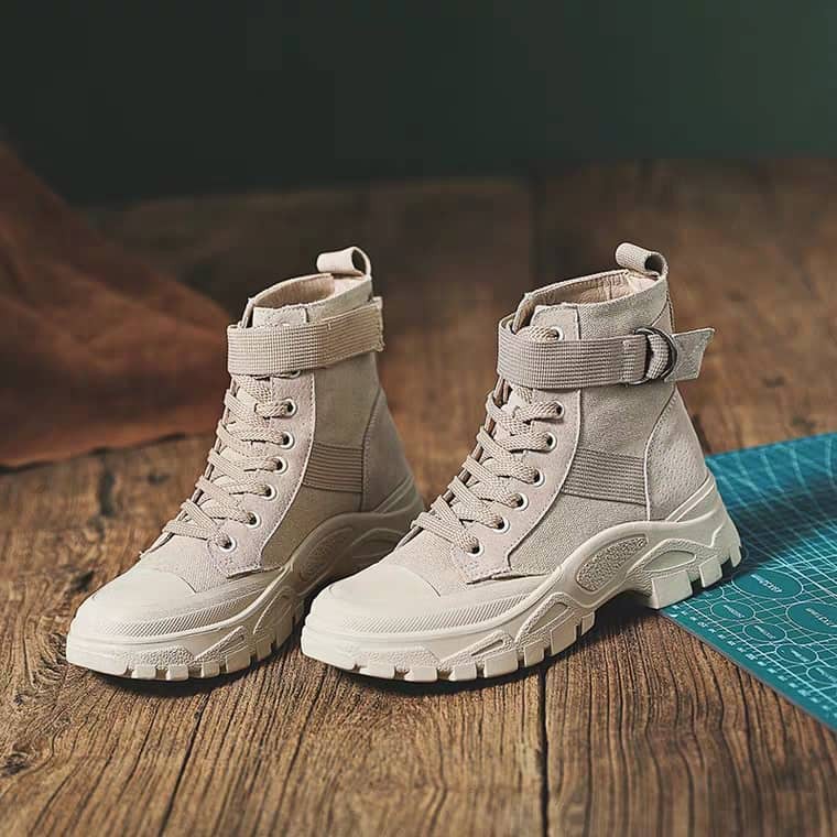 GIÀY COMBAT BOOT VẢI DÙ CHỐNG NƯỚC, ĐẾ 5 CM