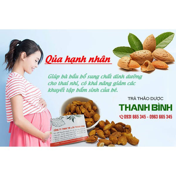 Hạnh Nhân Rang Bơ Nguyên Vỏ 100g - Hàng Loại 1 - Đông Y Thanh Bình