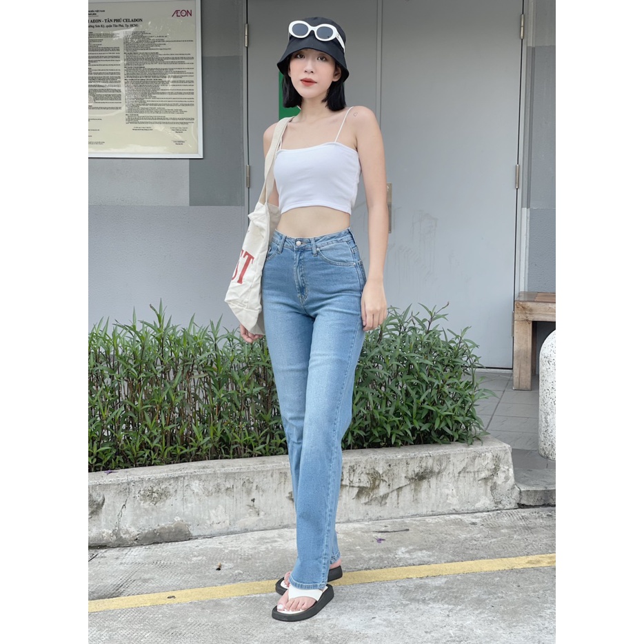 Quần Jean suông cạp cao - Surichau