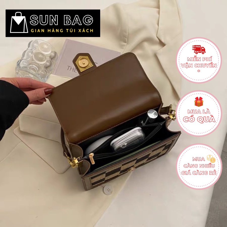 Túi xách nữ đeo chéo, đeo vai, đi chơi, đi học, đi làm, dự tiệc, da cao cấp, phong cách hàn quốc size 20cm SB280