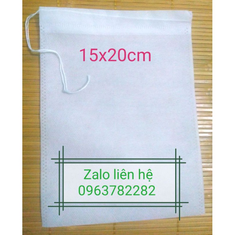 500 Túi lọc trà có dây kích thước 15x20cm (5 bịch 100 túi)