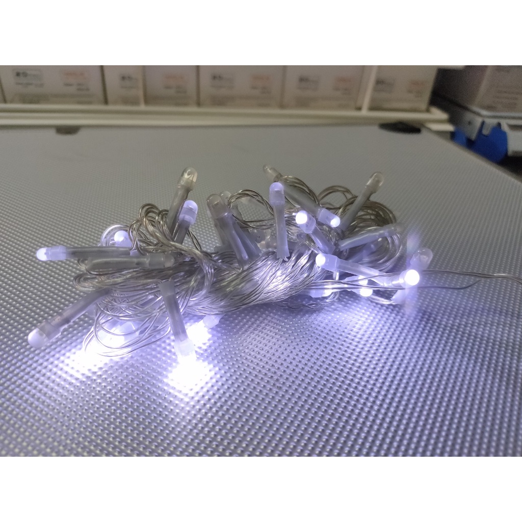 Đèn nháy trang trí 5m TRẮNG giá rẻ, Dây Đèn Nháy Trang Trí Noel Và Tết Tự Động Đổi Màu