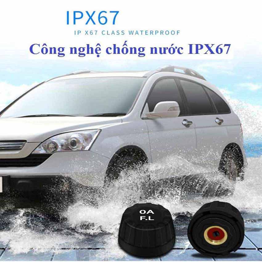 Bộ Cảm Biến Áp Suất lốp xe hơi kèm thẻ số điện thoại - Không Dây - chạy bằng năng lượng mặt trời