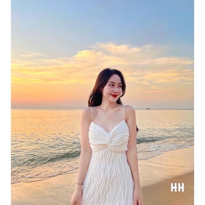 Đầm maxi hai dấu xoắn ngực