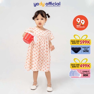 Đầm cho bé gái YODY chấm bi cực xinh mềm mịn thoáng mát KID4147