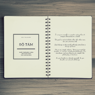 Sổ tay planner phát triển bản thân, thói quen "Độ tâm" – quyển 2/4 trong bộ sổ “Tỉnh thức” bởi Self-Planner