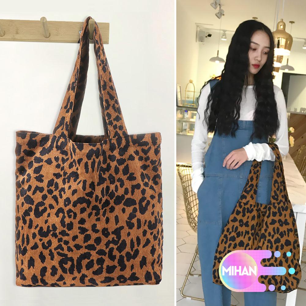 Túi xách đeo vai cỡ lớn họa tiết da báo thời trang cho nữ MIHAN1
