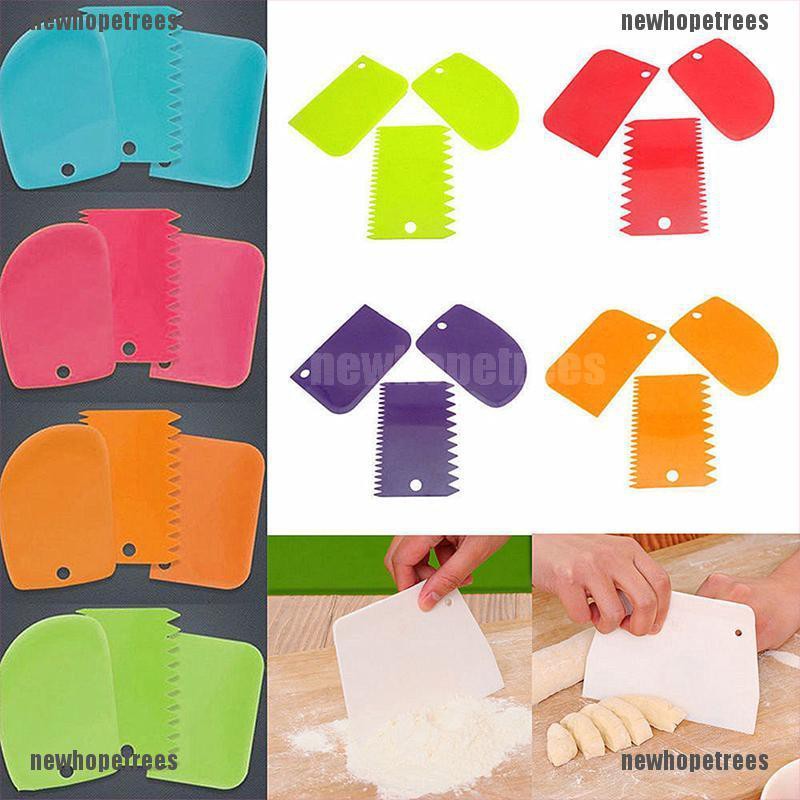 Set 3 Dụng Cụ Cạo Tạo Hình Trang Trí Bánh Bằng Nhựa