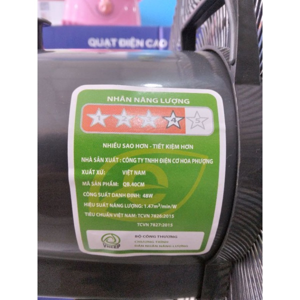 Quạt Hoa Phượng QB.40Cm