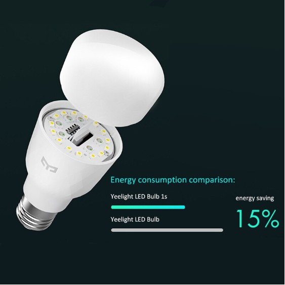 Bóng đèn LED thông minh Xiaomi Original Yeelight 1S WiFi Điều khiển từ xa RGB nhiều màu sắc E27 8.5W