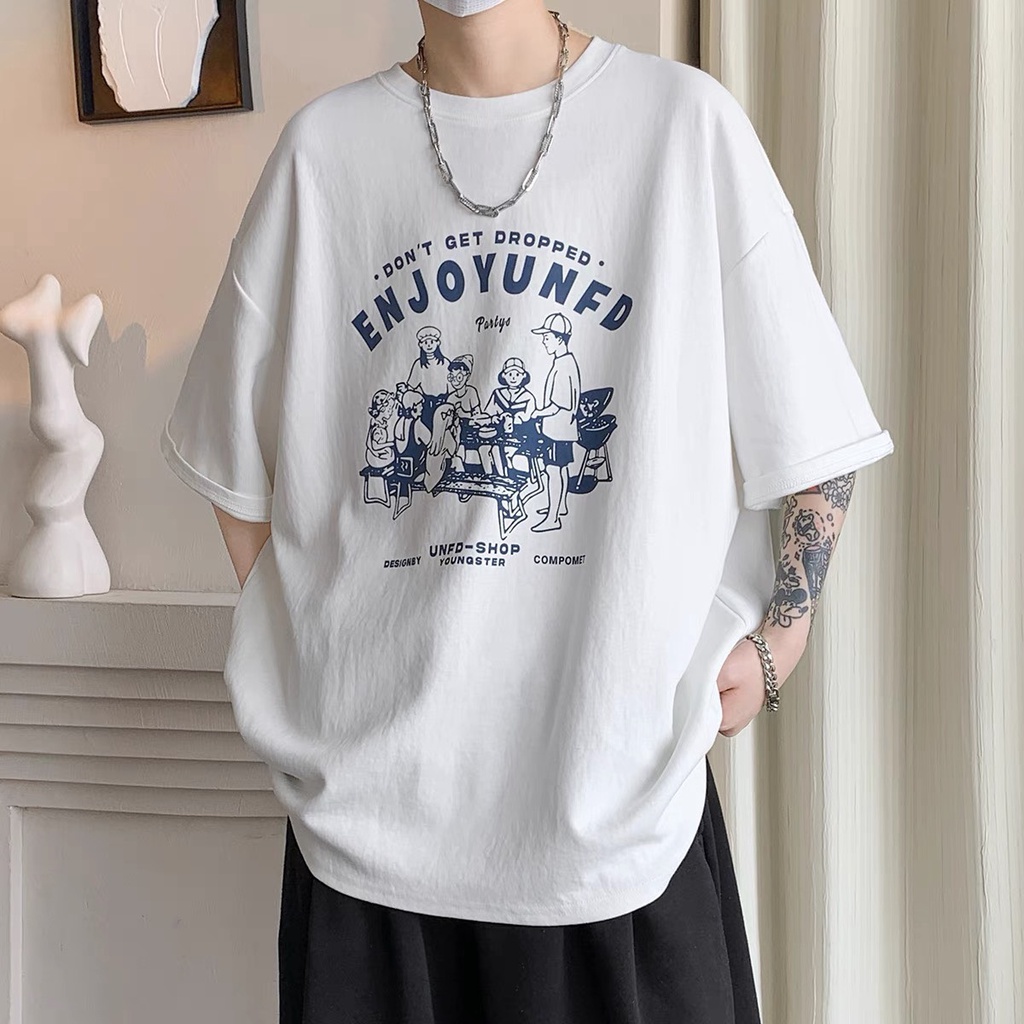 Áo thun phông tay lỡ nam nữ form rộng unisex ATL 239
