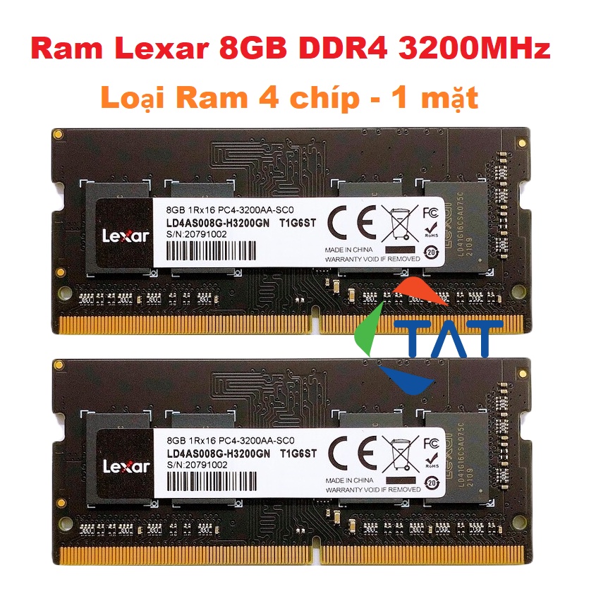 Ram Laptop Lexar 8GB DDR4 3200MHz Chính Hãng - Bảo hành 36 tháng