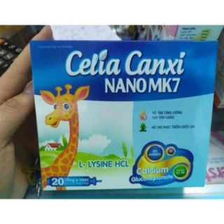 Celia Canxi Nano MK7 Bổ sung canxi vitamin D3 cho cơ thể hỗ trợ sự phát triển chiều cao hộp 20 ống