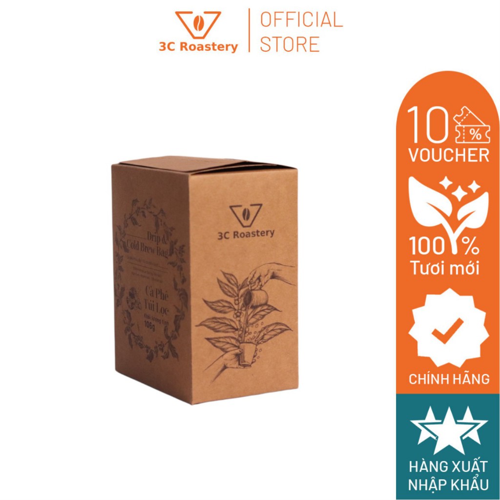 HỘP CÀ PHÊ PHIN GIẤY - Ủ LẠNH COLD BREW - DRIP BAG TIỆN LỢI - 3C Roastery