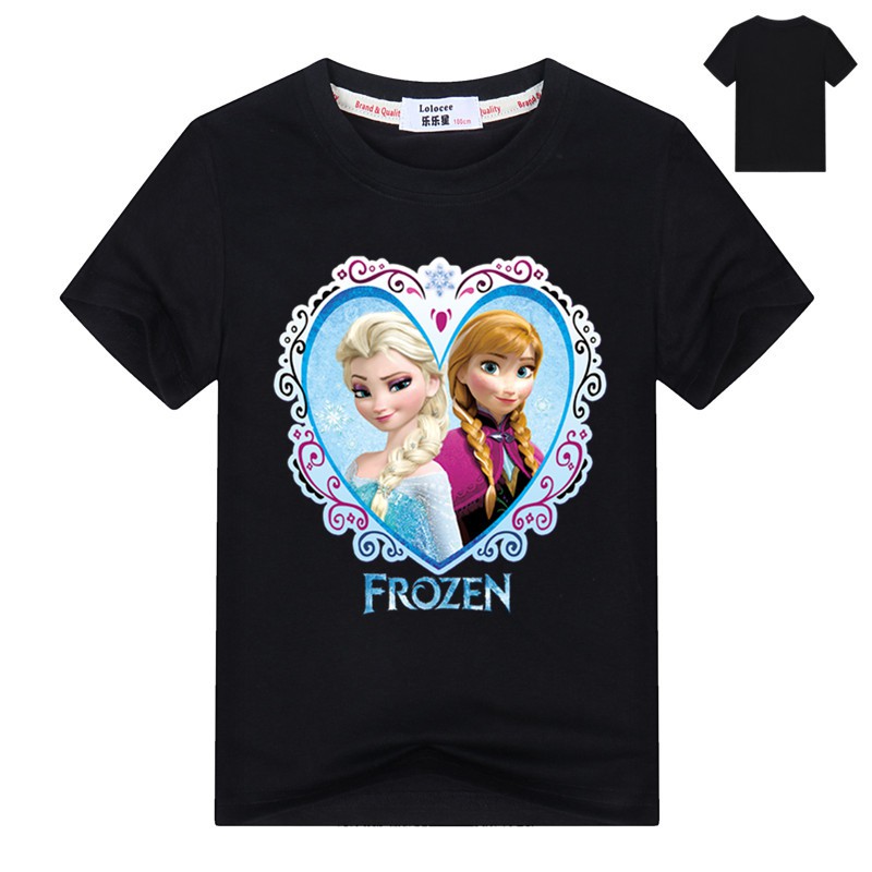 Áo thun Shimmer and shine-cô gái Disney phim hoạt hình t-công chúa mùa hè cô gái ngọn-100% chất liệu cotton
