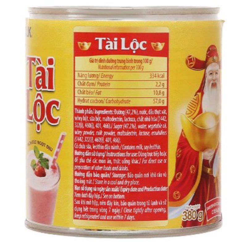 Sữa Đặc Có Đường Tài Lộc 380g Vinamilk.