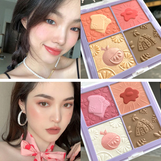 [Hàng mới về] Bảng phấn trang điểm mắt mũi má hồng trong một có độ bóng cao kết cấu mịn dễ sử dụng