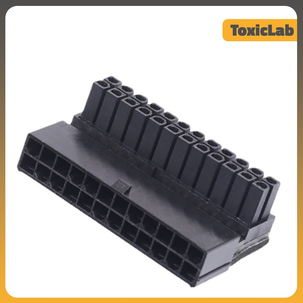 Cổng đảo góc 90 độ chân nguồn 24Pin có LED - Hỗ trợ đi dây trong Case