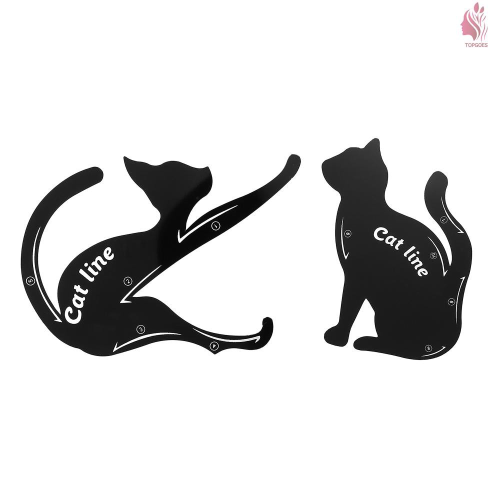 Set 2 Tấm Khuôn Kẻ Mắt Hình Mèo Độc Đáo Tiện Dụng | BigBuy360 - bigbuy360.vn