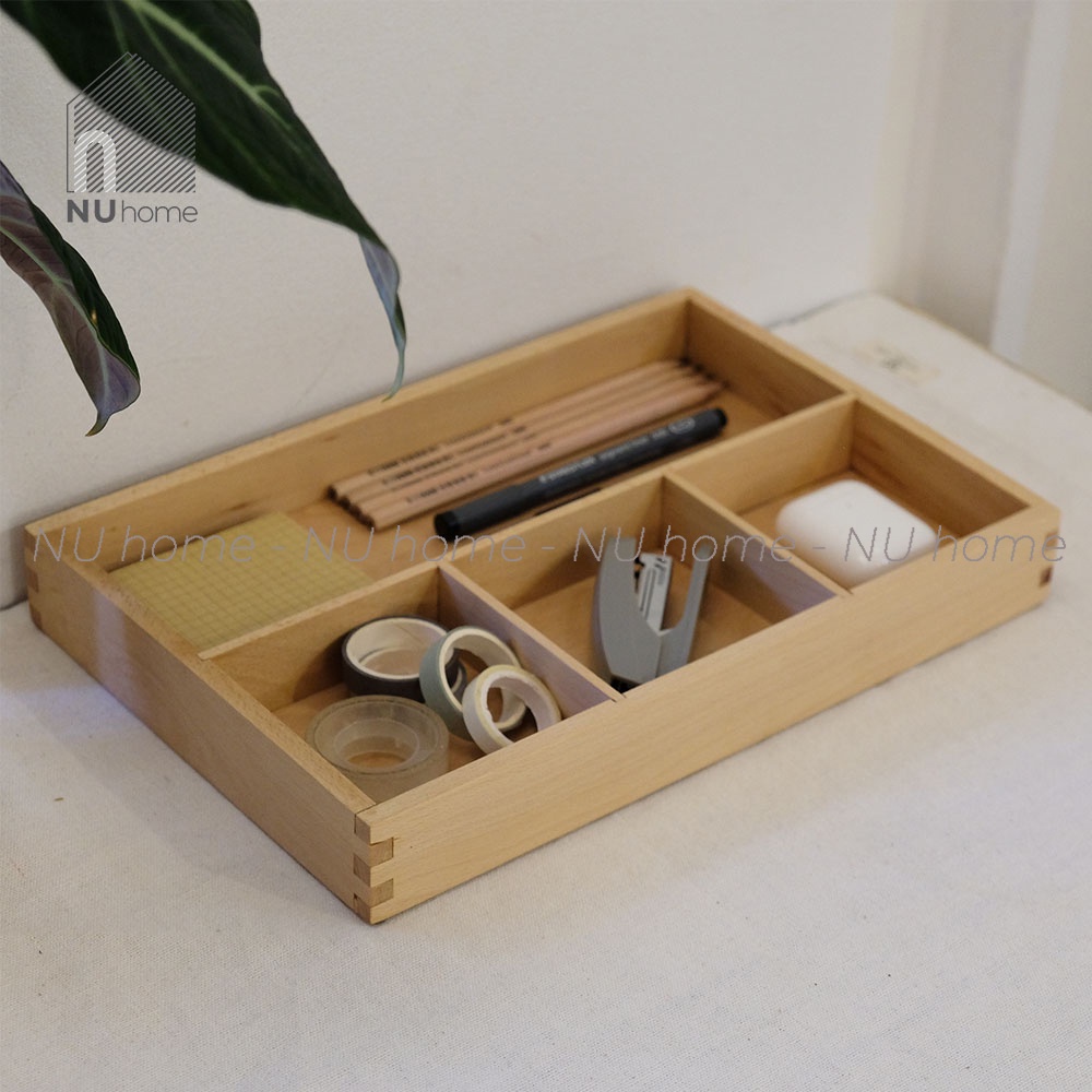 nuhome.vn | Khay gỗ đa năng - Kebo, khay đựng bút bằng gỗ, hộp đựng bút để bàn cao cấp thiết kế theo phong cách Nhật Bản
