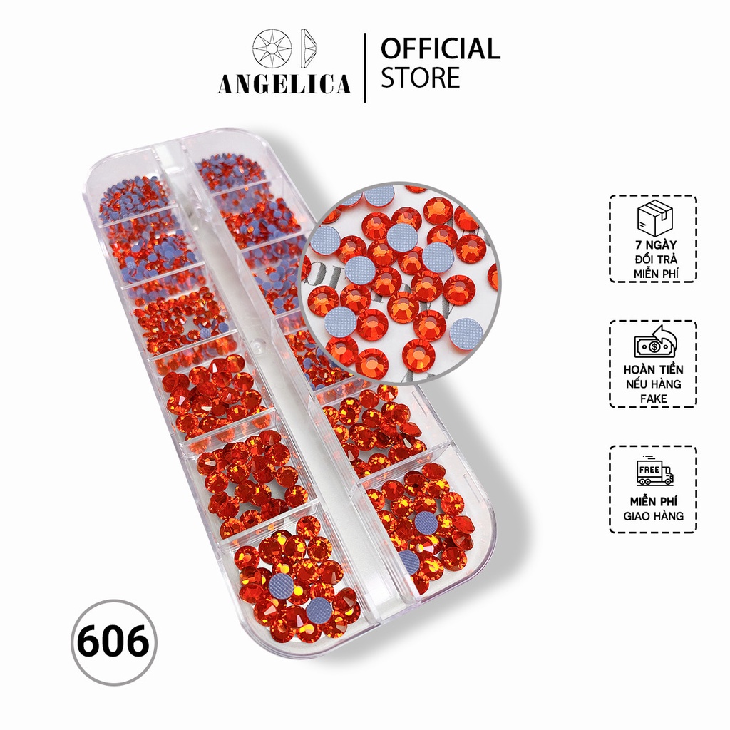 Đá Chân Lưới Nail 12 Khía Hyacinth Đính Móng ANGELICA 606