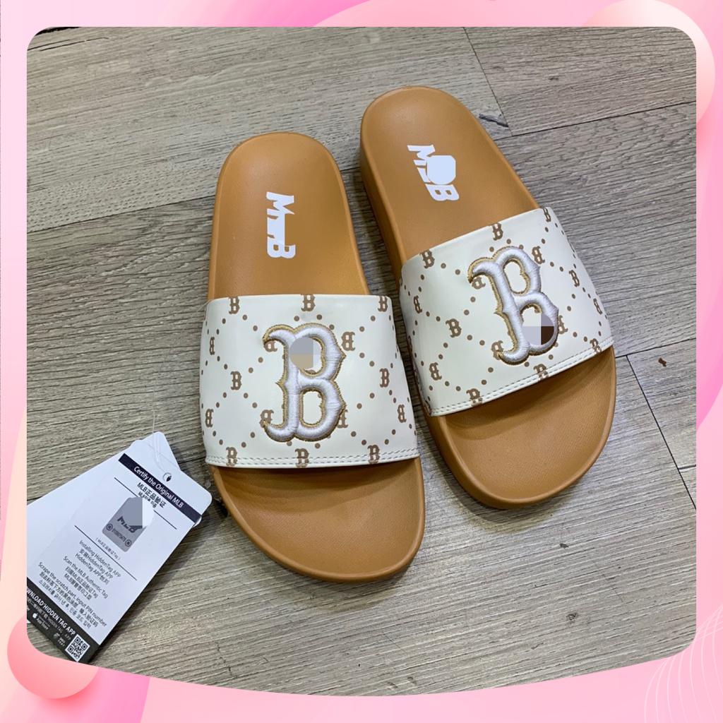 Dép 𝐌𝐋𝐁 mẫu mới chữ thêu nổi 100% 🌺 chuẩn fom + hỗ trợ đổi size 🌺 dép thể thao unisex nam nữ