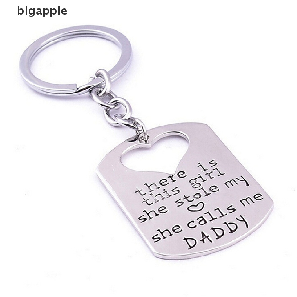 Vòng cổ / Móc Khóa Hình Trái Tim Khắc Chữ Daddy / Daughter RDG