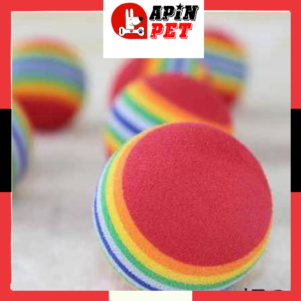 Bóng Đồ Chơi Cho Chó Mèo Con Gặm 7 màu-Shop ApinPet