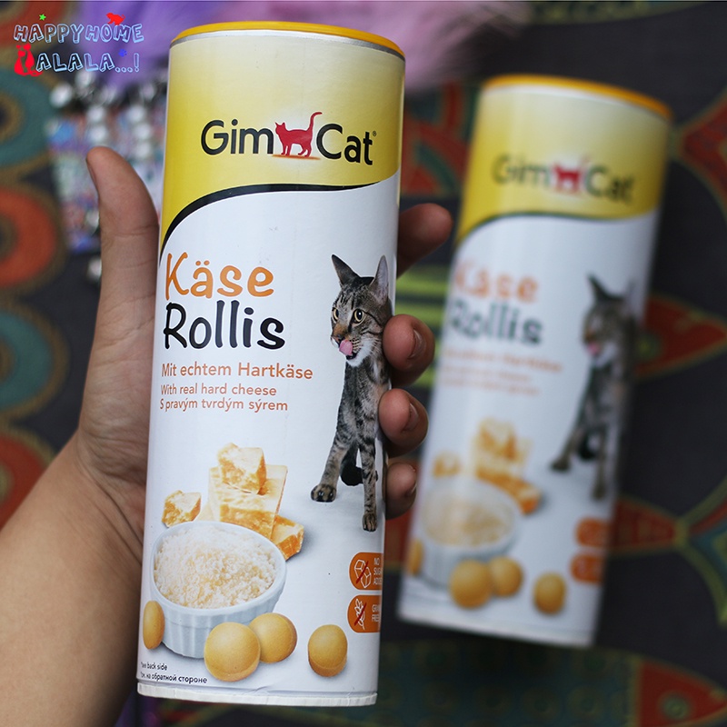 Vitamin Gimcat Phô mai Cheese Rollies cho mèo hộp (140g, 425g )