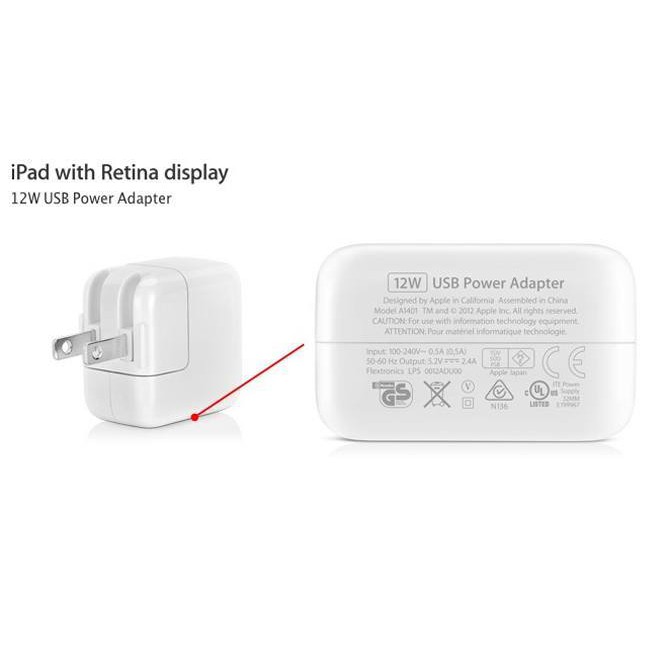 Củ sạc Apple iPad chính hãng 12w (bảo hành đổi mới 12 tháng )