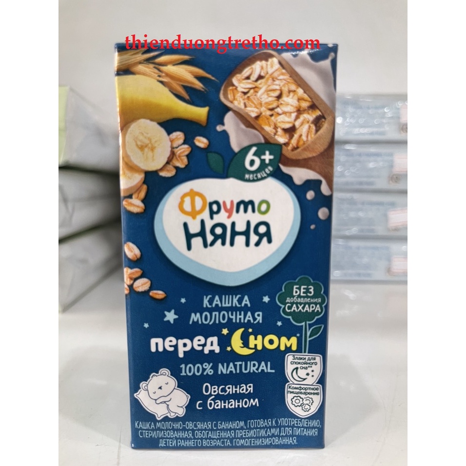 [Date 08.2022] Sữa tăng cân đêm Fruto Nyanya Nga 200ml hộp pha sẵn cho bé