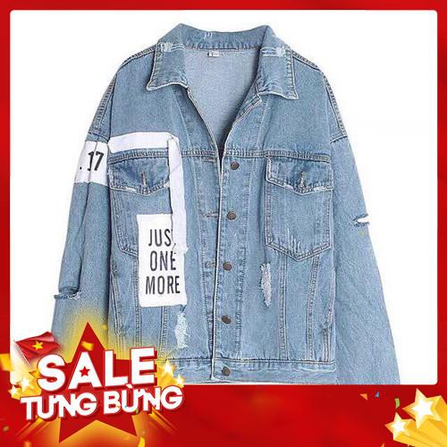 Nhập WAPCK111 giảm 25k đơn từ 200k - Áo Khoác JEAN XANH in ONE MORE Nam Nữ Unisex -Hàng nhập khẩu