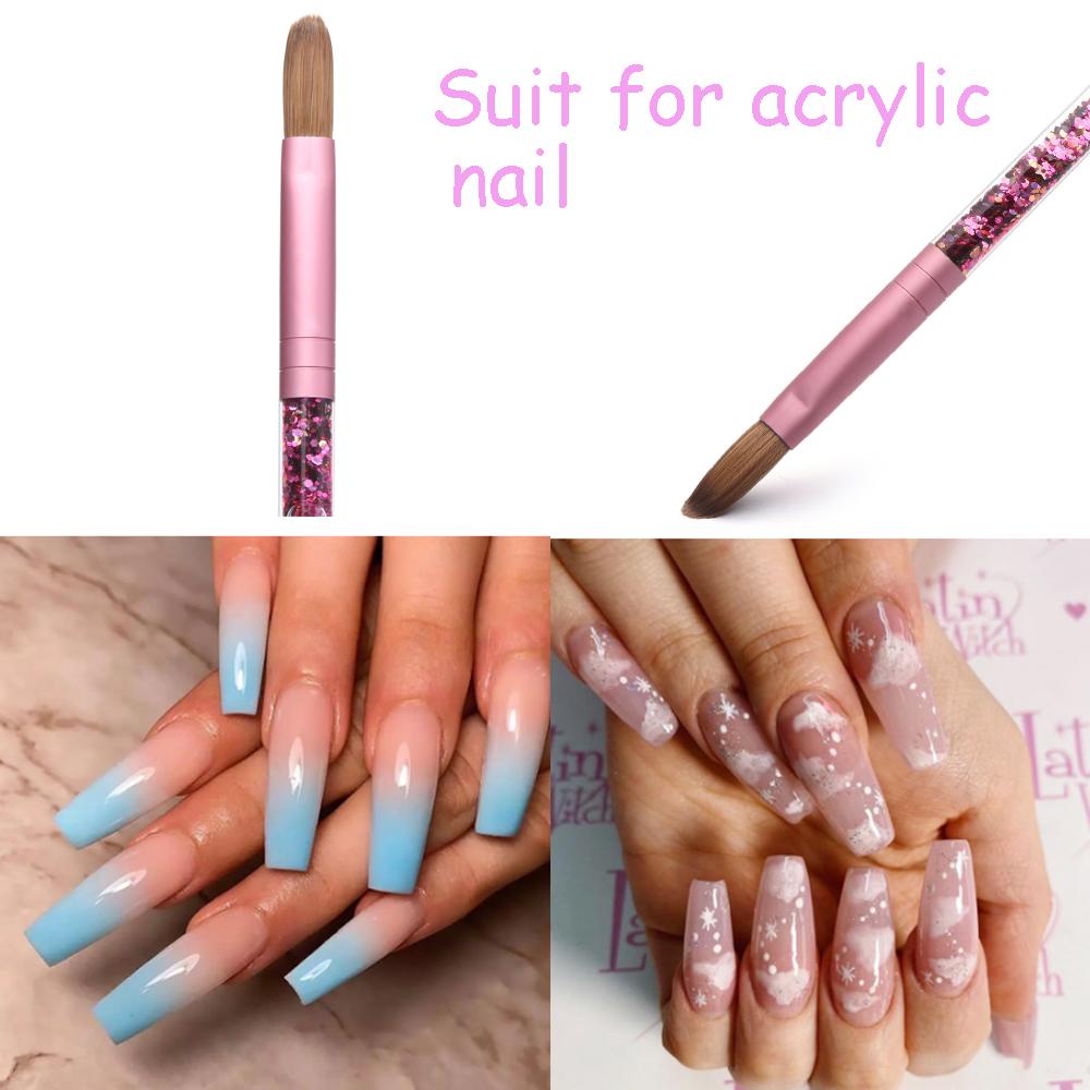 Cọ Trang Trí Móng Tay Acrylic Chuyên Nghiệp Hình Oval